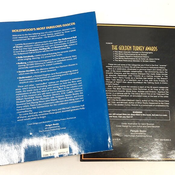 The Golden Turkey Awards and The Hollywood Hall of Shame Book Lot - Medved - Picture 3 of 3